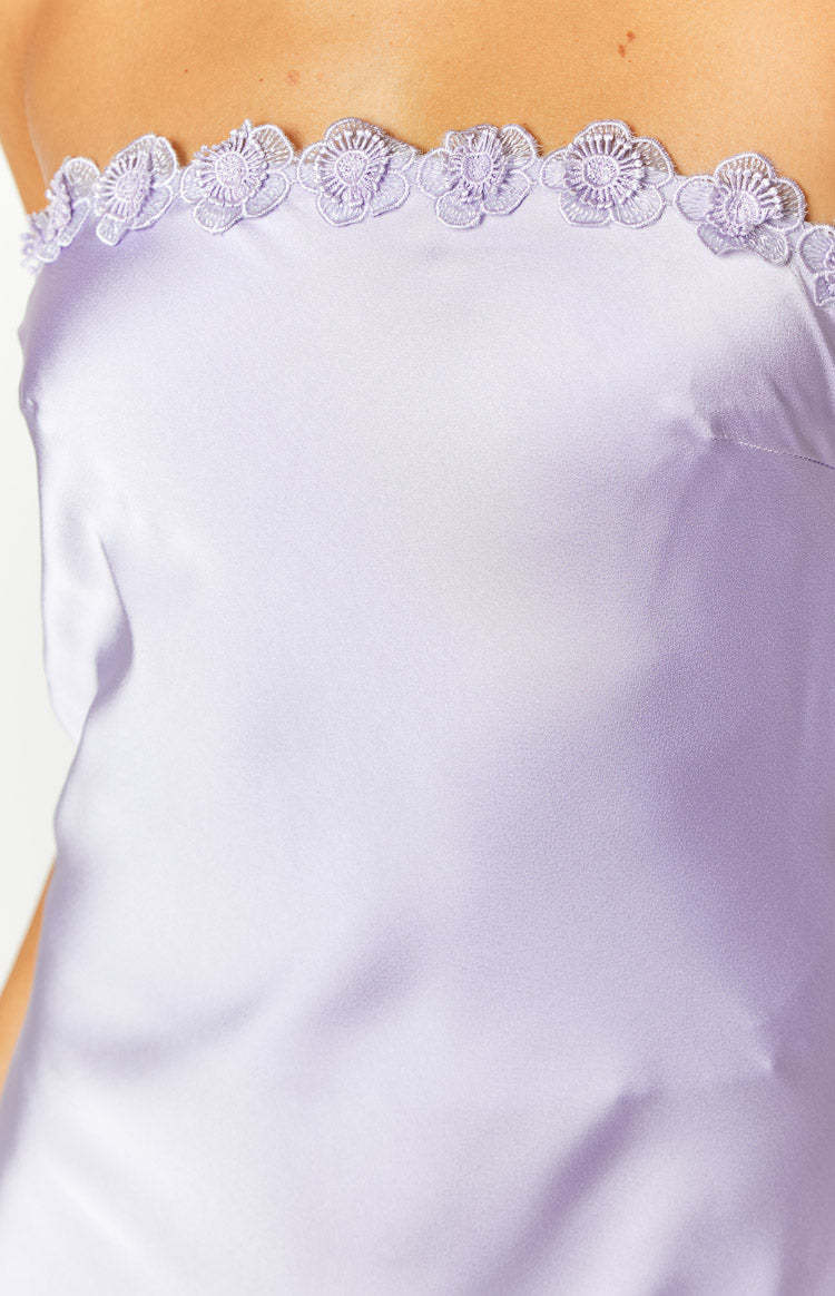 Rhea Purple Satin Strapless Maxi Dress-Vavasi.All Rights Reserved.
