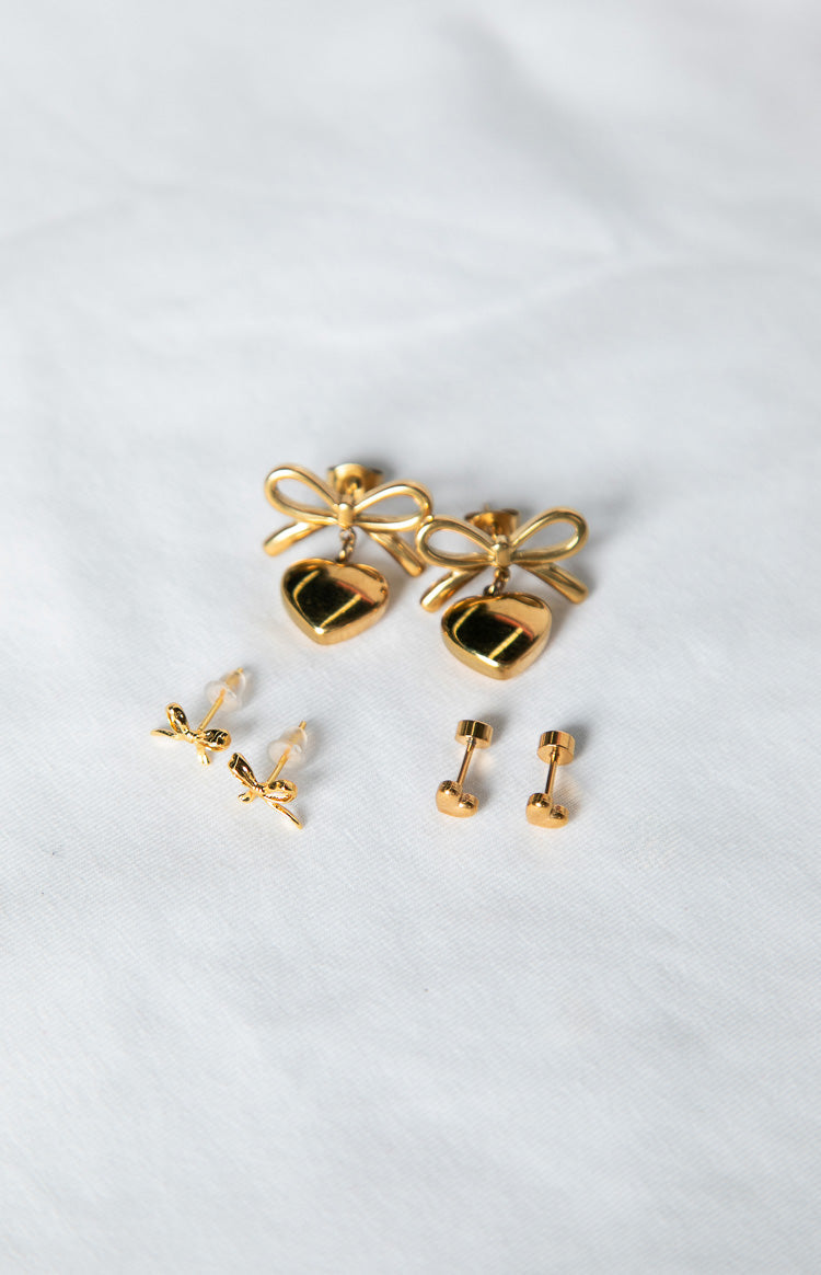 Rianne Gold Earrings 3 Pack-Vavasi.All Rights Reserved.