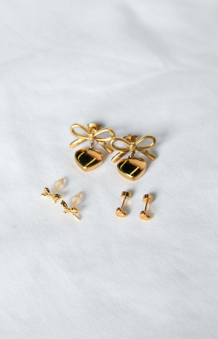 Rianne Gold Earrings 3 Pack-Vavasi.All Rights Reserved.