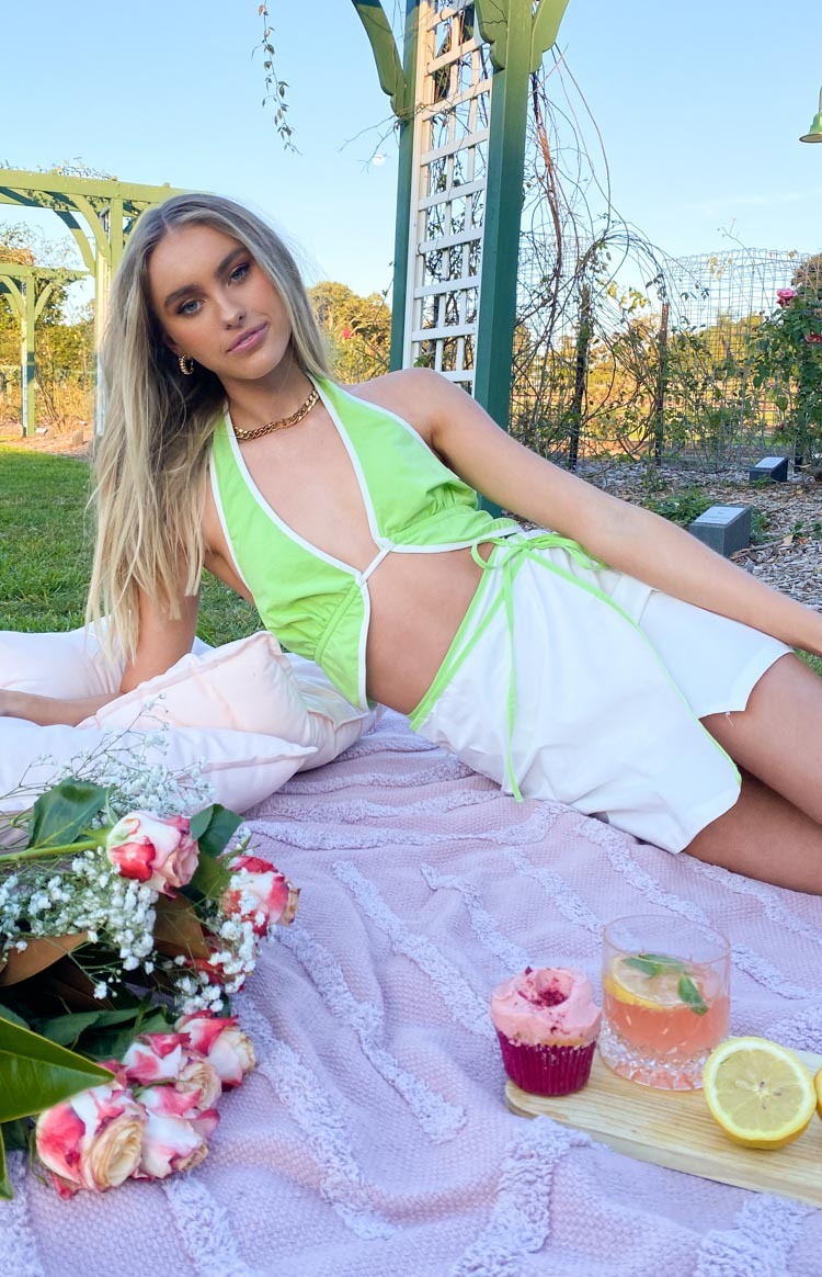 Rita Green Halter Top-Vavasi.All Rights Reserved.