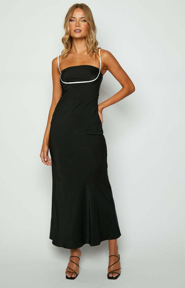 River Black Formal Maxi Dress-Vavasi.All Rights Reserved.