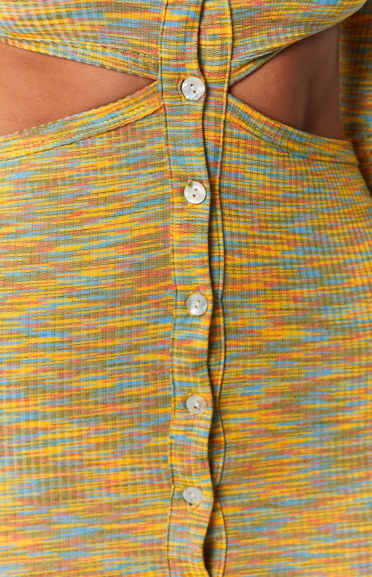 Rixie Cut Out Mini Dress Yellow-Vavasi.All Rights Reserved.