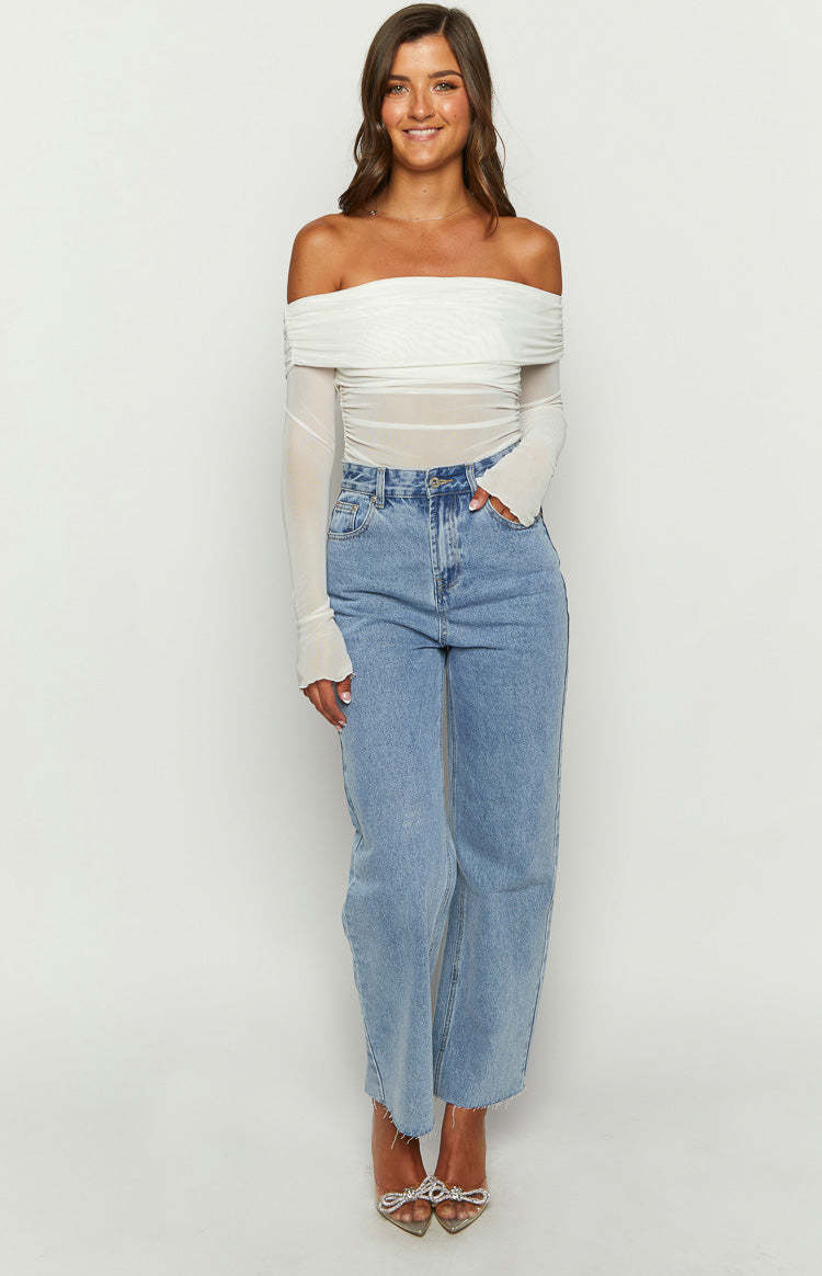 Ronnie Light Wash Denim Straight Leg Jeans-Vavasi.All Rights Reserved.