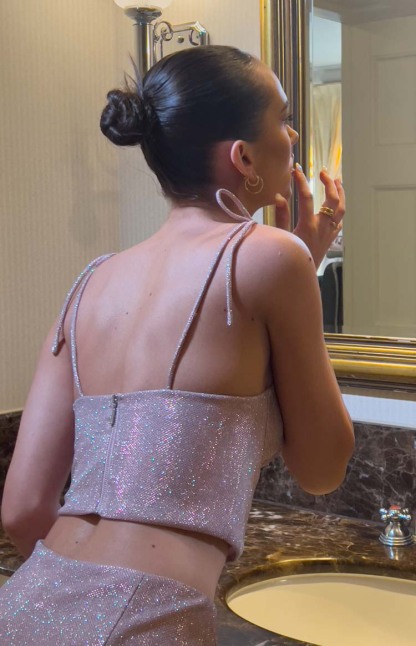 Rosa Pink Tie Shoulder Corset Top-Vavasi.All Rights Reserved.