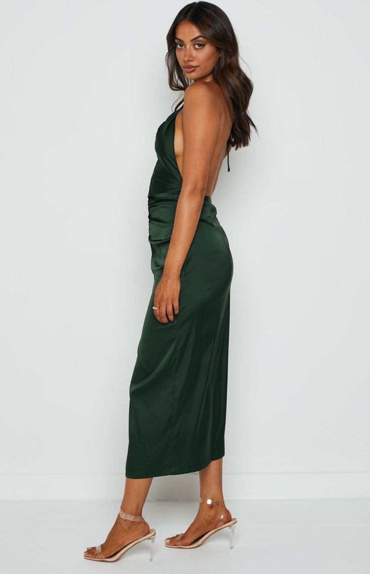 Rosey Emerald Midi Dress-Vavasi.All Rights Reserved.