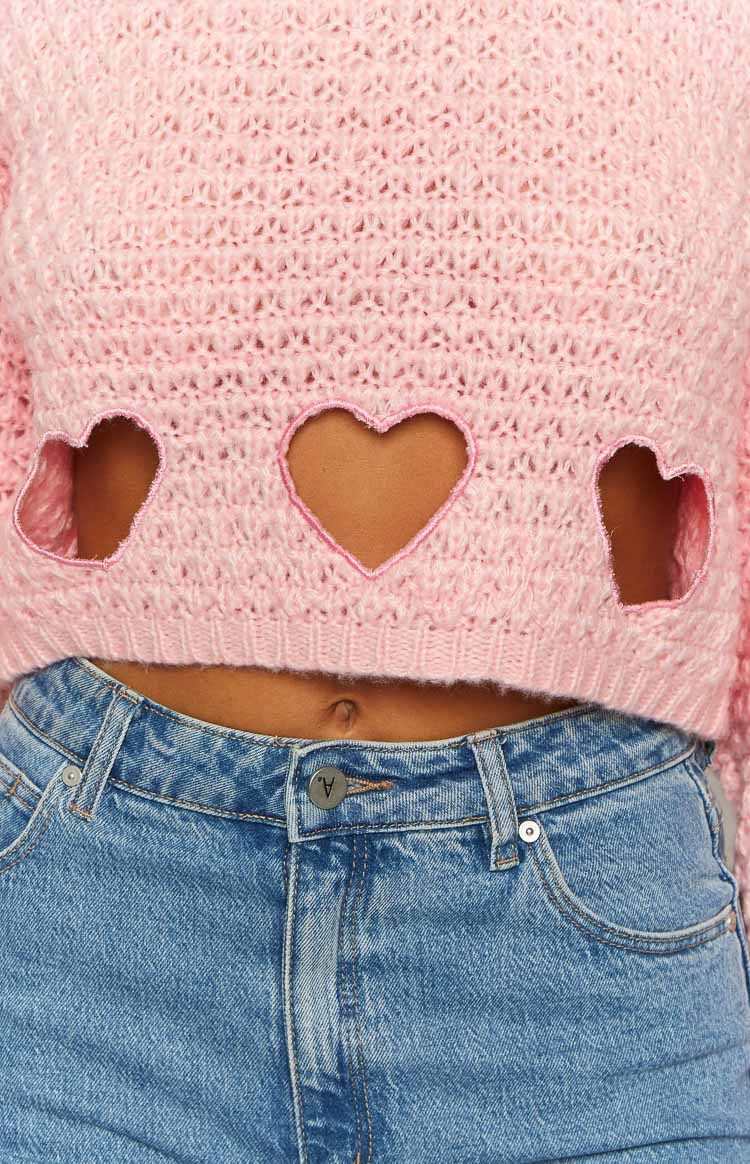 Rosie Pink Heart Jumper-Vavasi.All Rights Reserved.