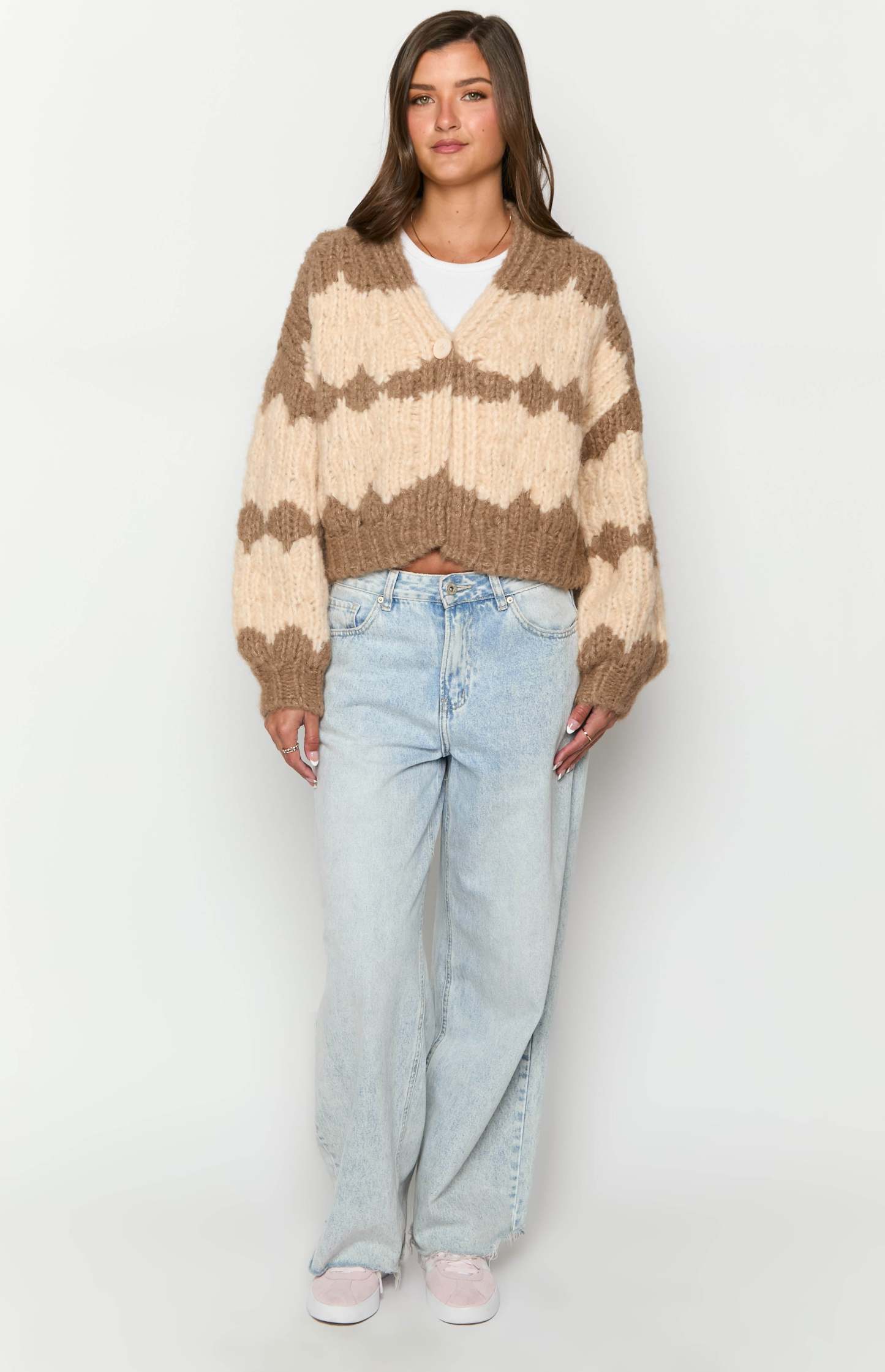 Ryley Brown Knit Cardigan-Vavasi.All Rights Reserved.