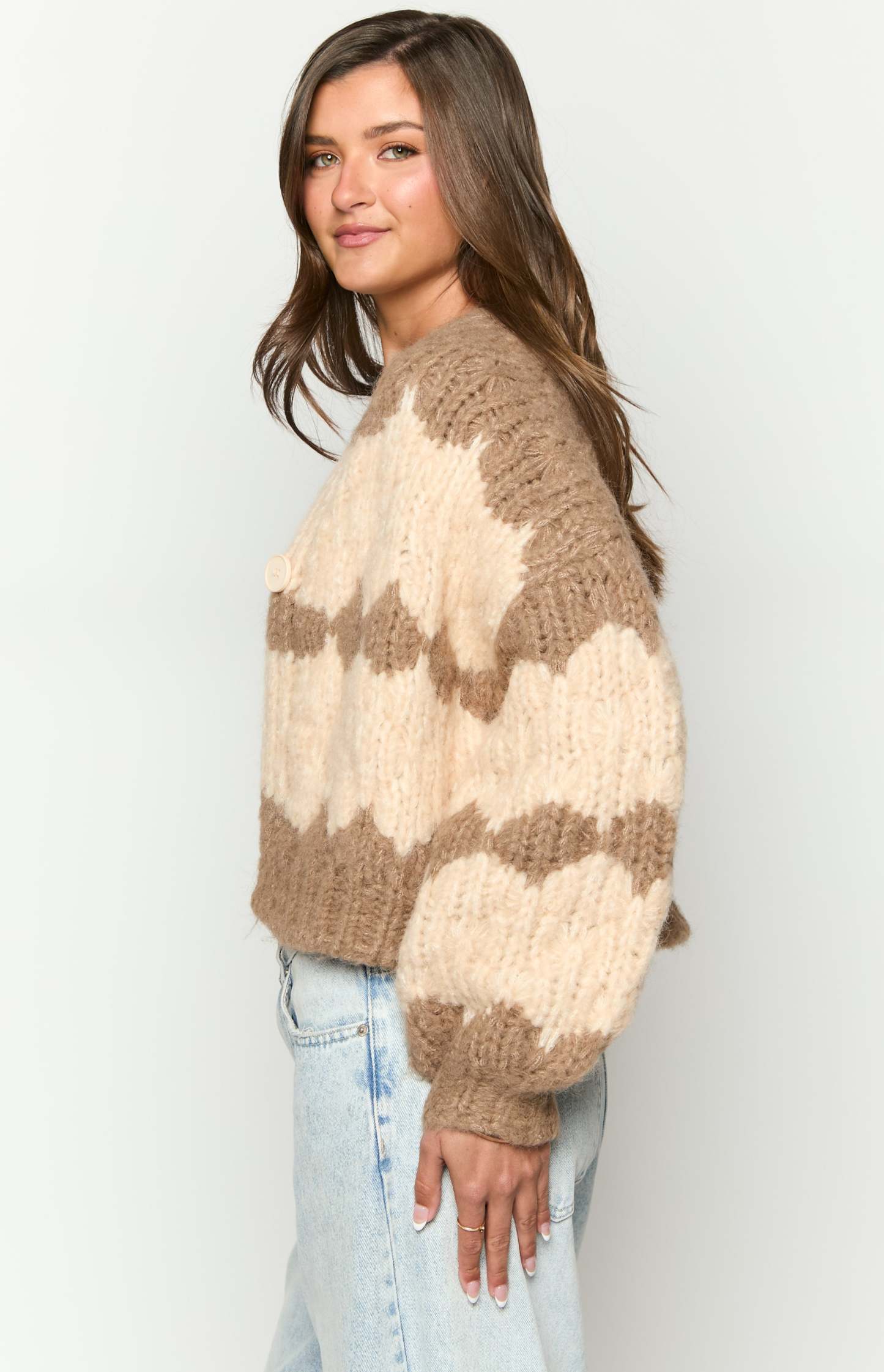 Ryley Brown Knit Cardigan-Vavasi.All Rights Reserved.