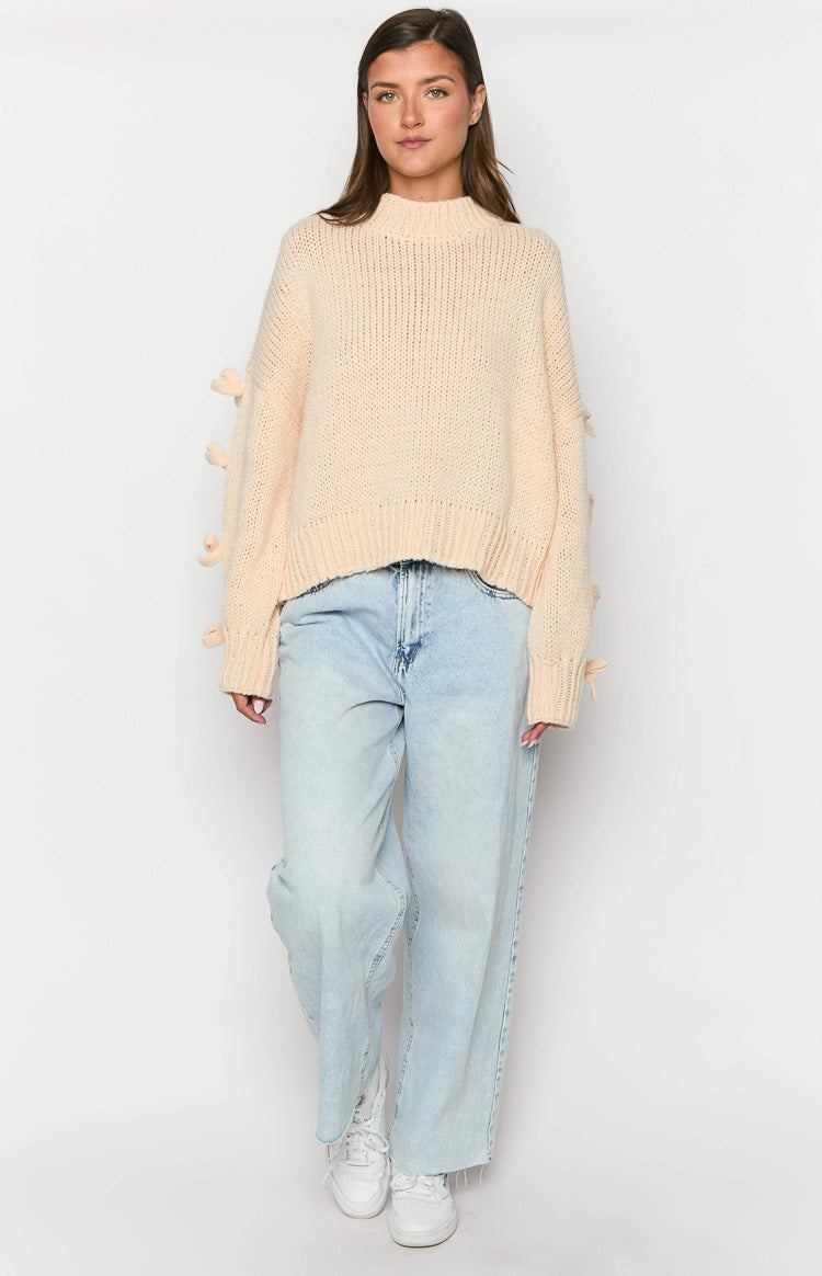 Short and Sweet Cream Knit Jumper-Vavasi.All Rights Reserved.