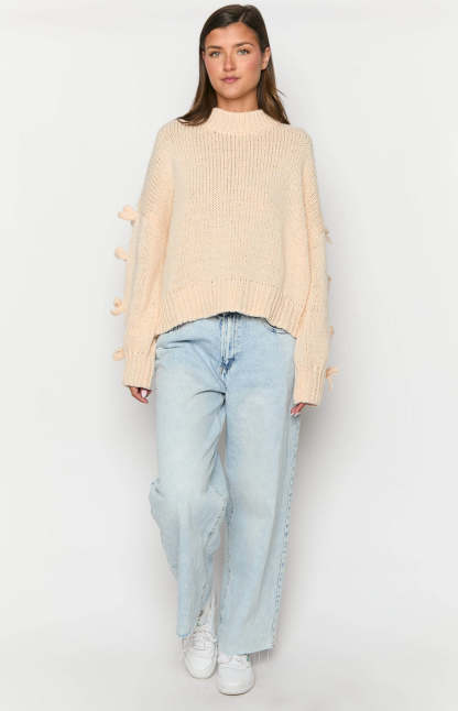 Short and Sweet Cream Knit Jumper-Vavasi.All Rights Reserved.