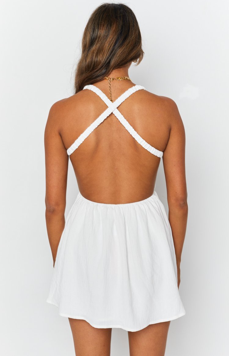 Sun Kissed Dress White-Vavasi.All Rights Reserved.