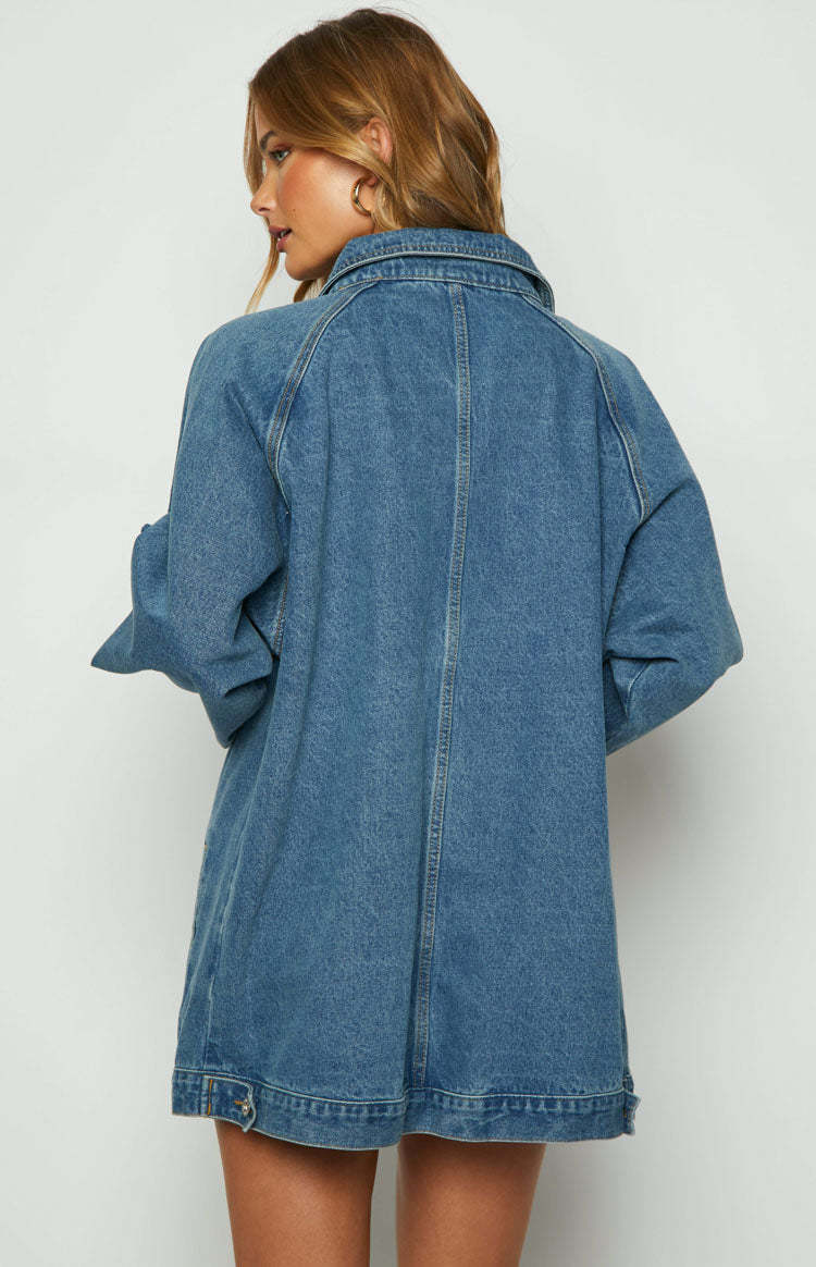 Sally Blue Oversized Denim Jacket-Vavasi.All Rights Reserved.