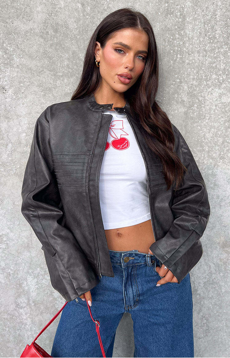 Sam Vintage Black PU Jacket-Vavasi.All Rights Reserved.