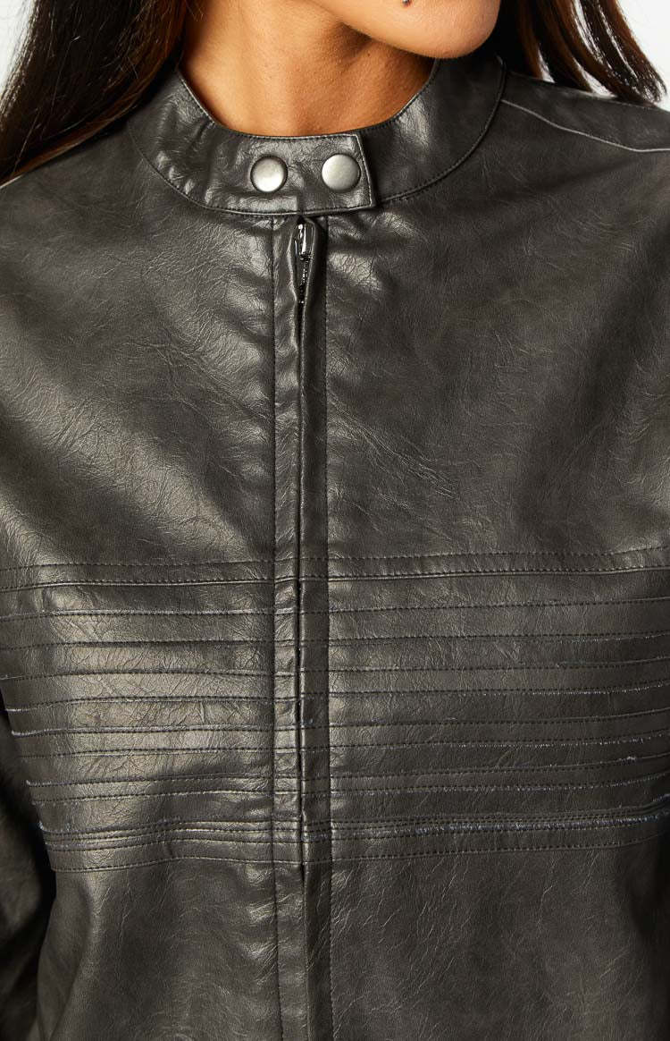 Sam Vintage Black PU Jacket-Vavasi.All Rights Reserved.
