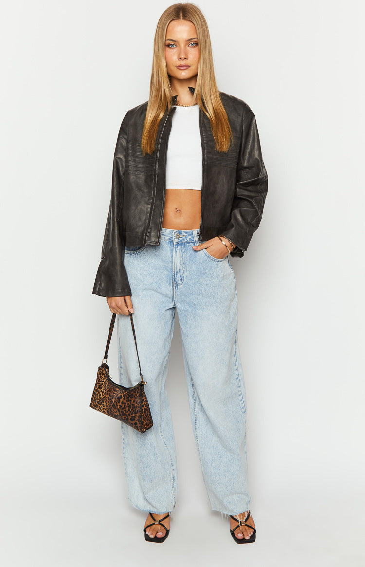 Sam Vintage Black PU Jacket-Vavasi.All Rights Reserved.