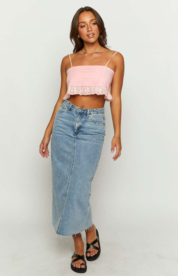 Sandi Pink Crop Top-Vavasi.All Rights Reserved.