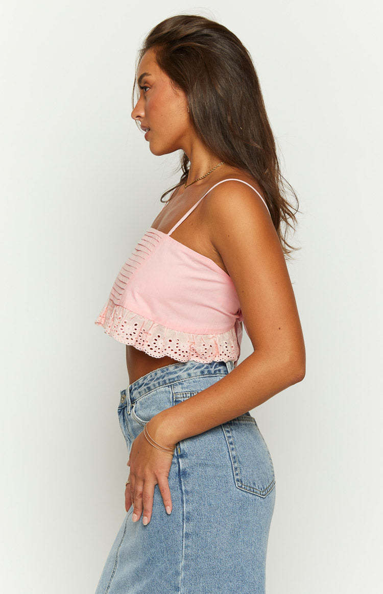 Sandi Pink Crop Top-Vavasi.All Rights Reserved.