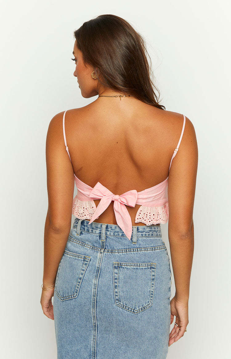 Sandi Pink Crop Top-Vavasi.All Rights Reserved.