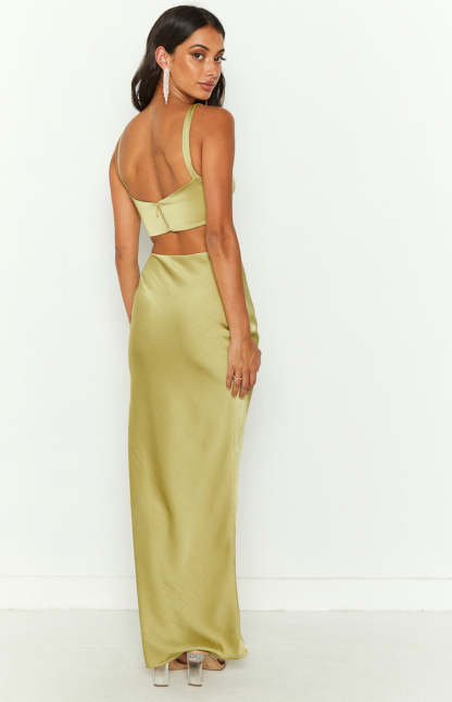 Sarah Green Corset Formal Maxi Dress-Vavasi.All Rights Reserved.