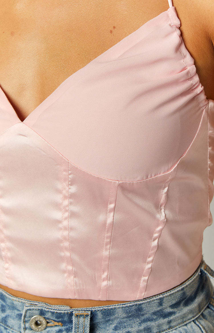 Sashay Pink Corset Crop Top-Vavasi.All Rights Reserved.