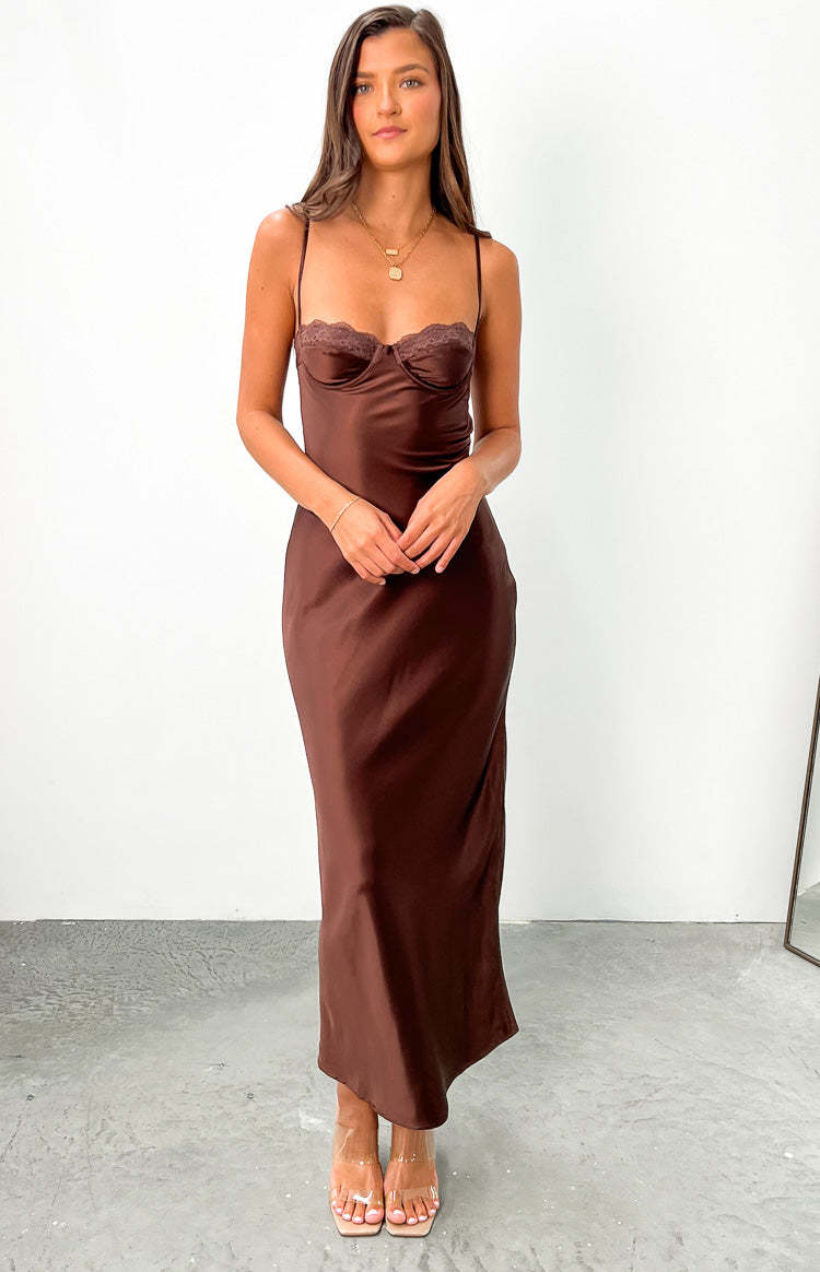 Scarlette Brown Maxi Dress-Vavasi.All Rights Reserved.