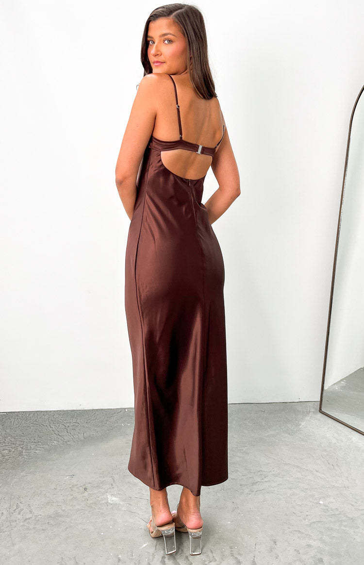 Scarlette Brown Maxi Dress-Vavasi.All Rights Reserved.