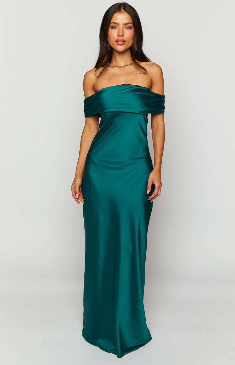 Seraphina Teal Off The Shoulder Maxi Dress-Vavasi.All Rights Reserved.