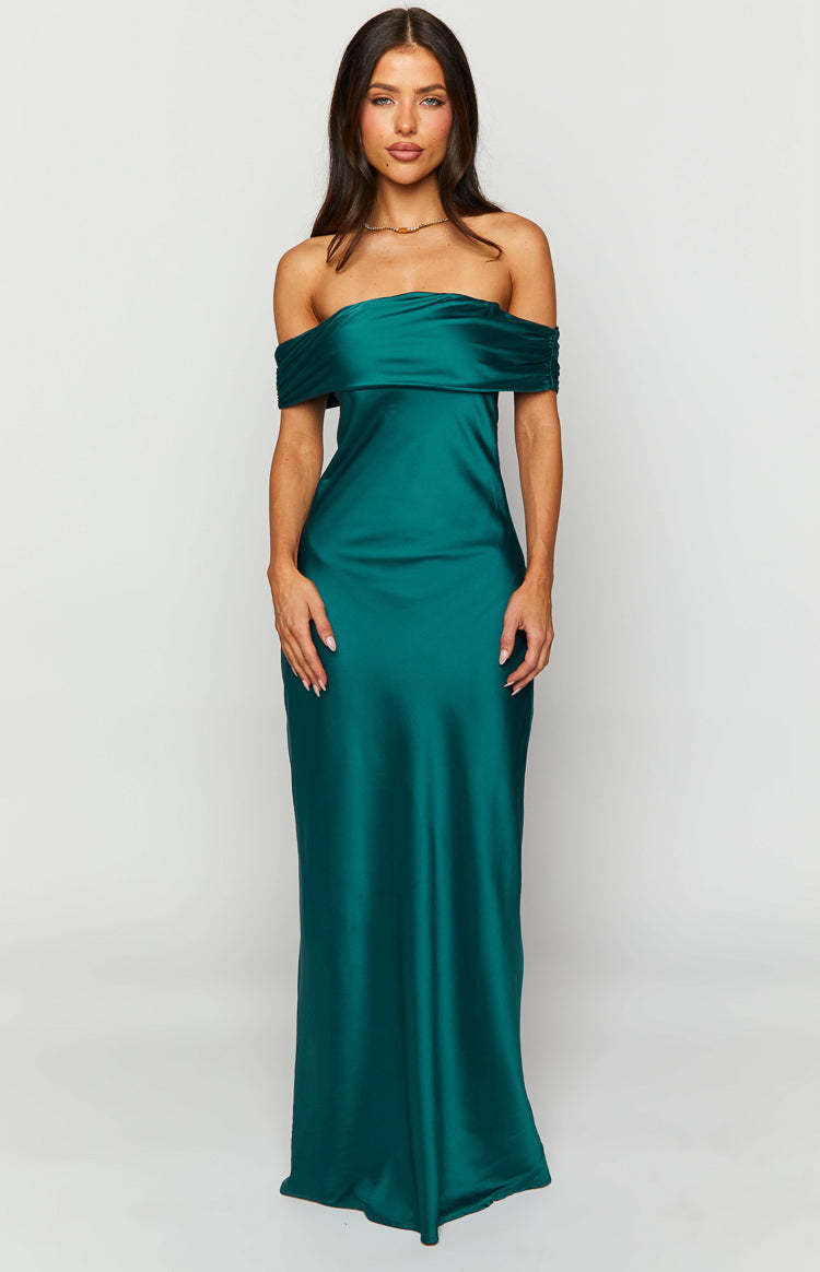 Seraphina Teal Off The Shoulder Maxi Dress-Vavasi.All Rights Reserved.