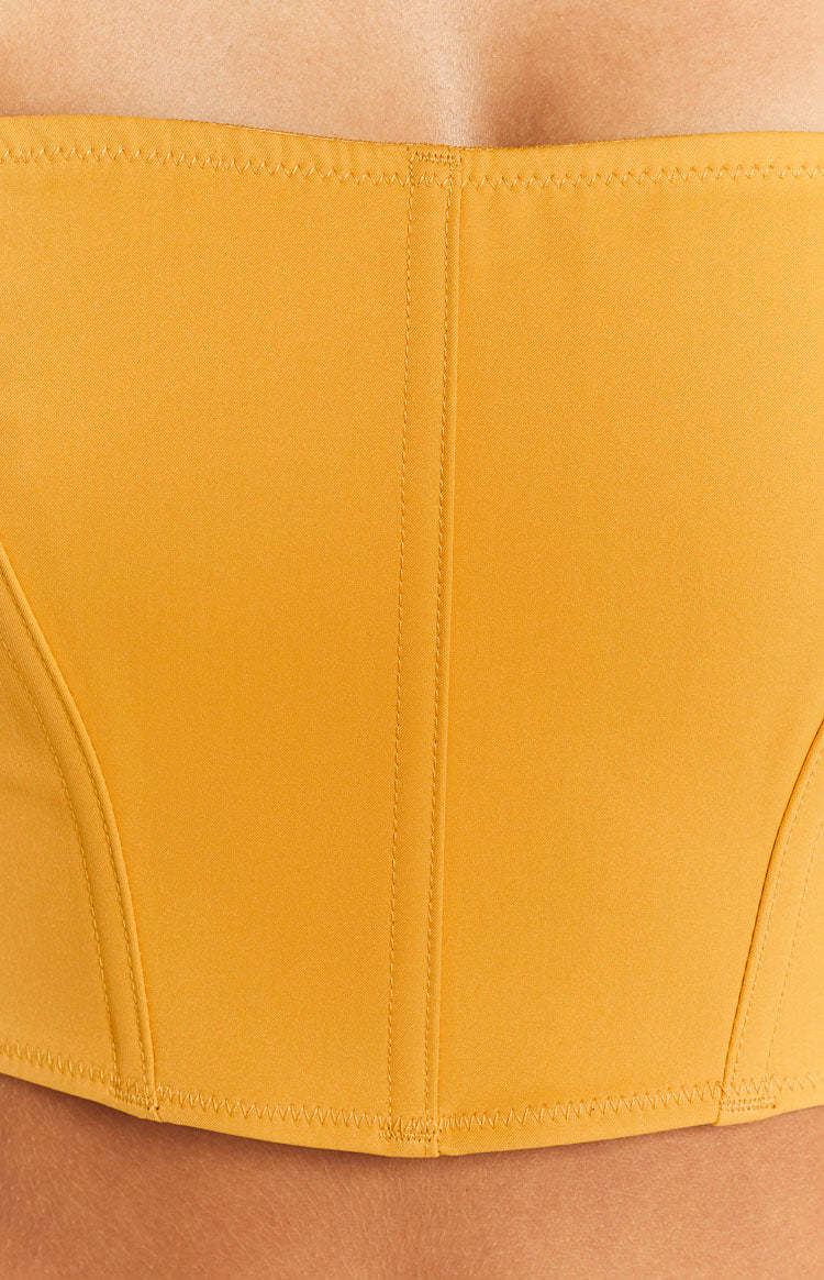 Serendipity Yellow Strapless Corset Top-Vavasi.All Rights Reserved.