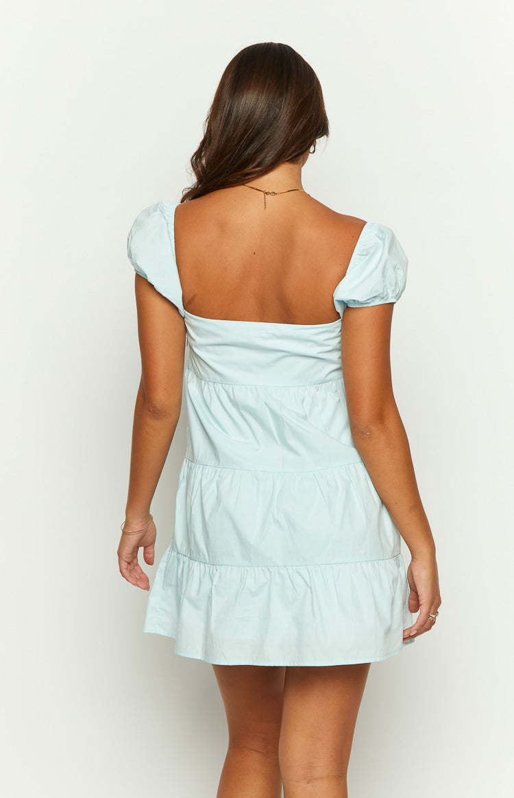 Shari Blue Mini Dress-Vavasi.All Rights Reserved.