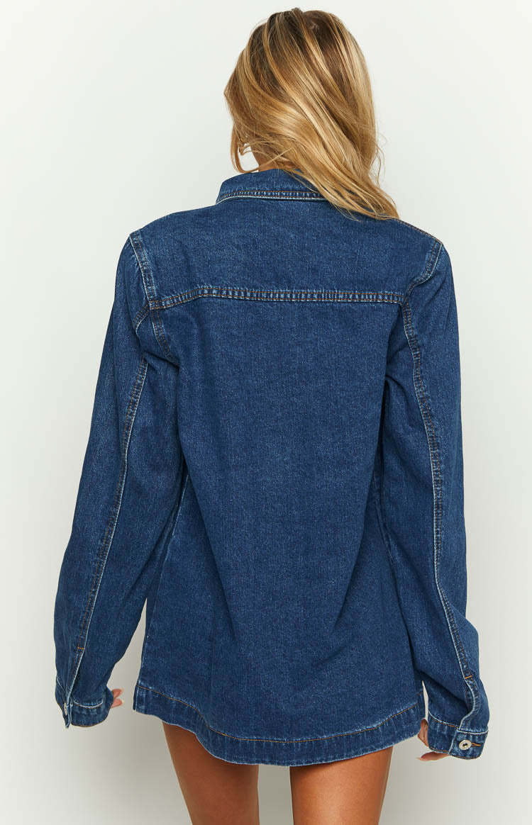 She's Got It Denim Long Sleeve Top-Vavasi.All Rights Reserved.