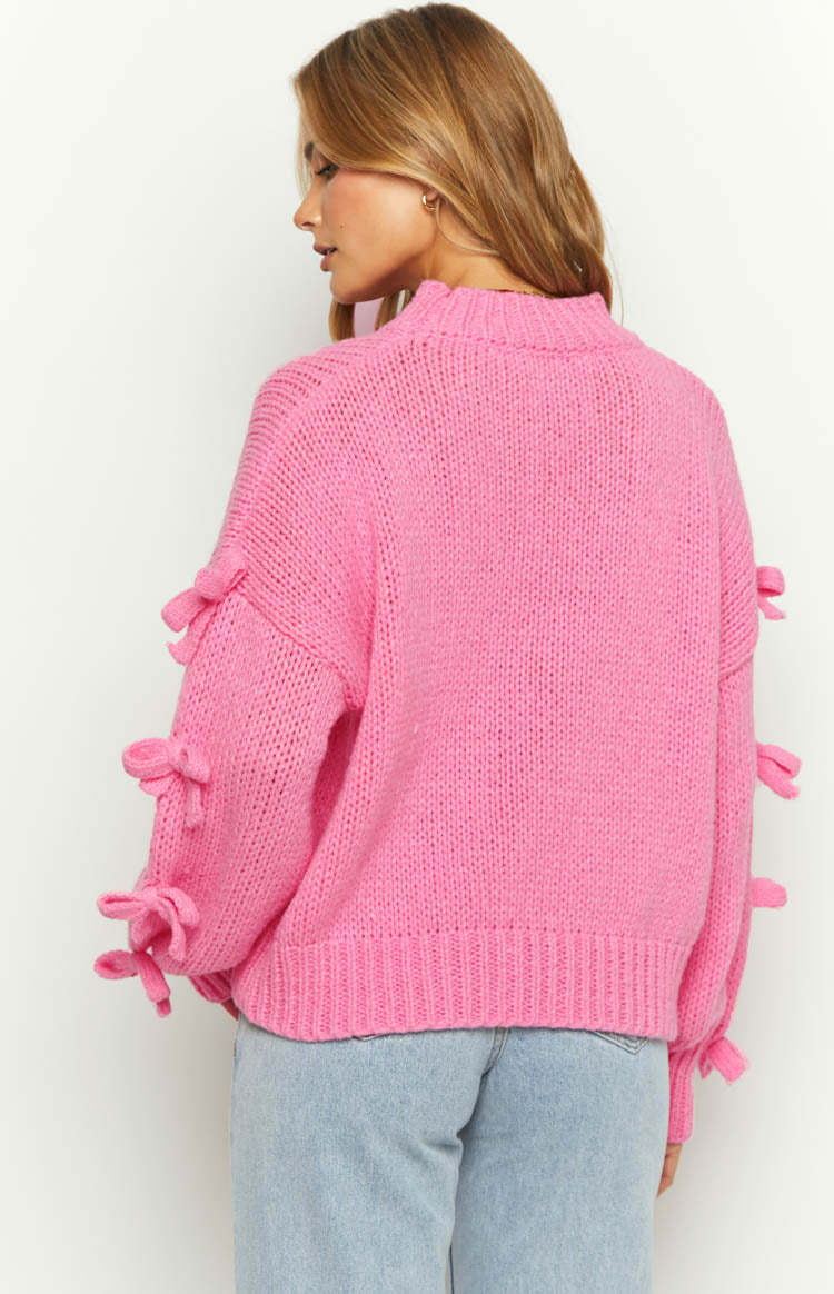 Short and Sweet Pink Knit Jumper-Vavasi.All Rights Reserved.
