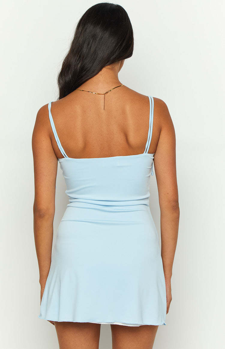 Simmi Blue Mini Dress-Vavasi.All Rights Reserved.