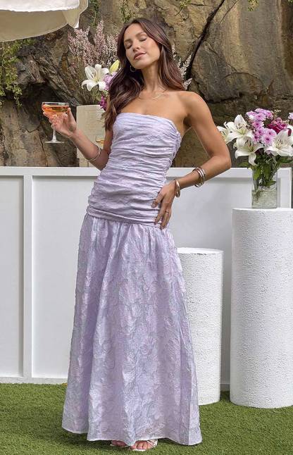 Sinclair Lilac Strapless Maxi Dress-Vavasi.All Rights Reserved.