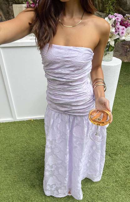 Sinclair Lilac Strapless Maxi Dress-Vavasi.All Rights Reserved.