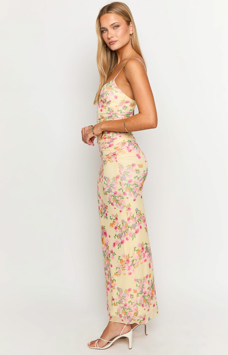 Sintra Yellow Bloom Maxi Dress-Vavasi.All Rights Reserved.