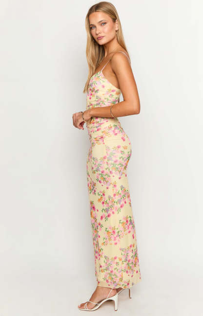 Sintra Yellow Bloom Maxi Dress-Vavasi.All Rights Reserved.