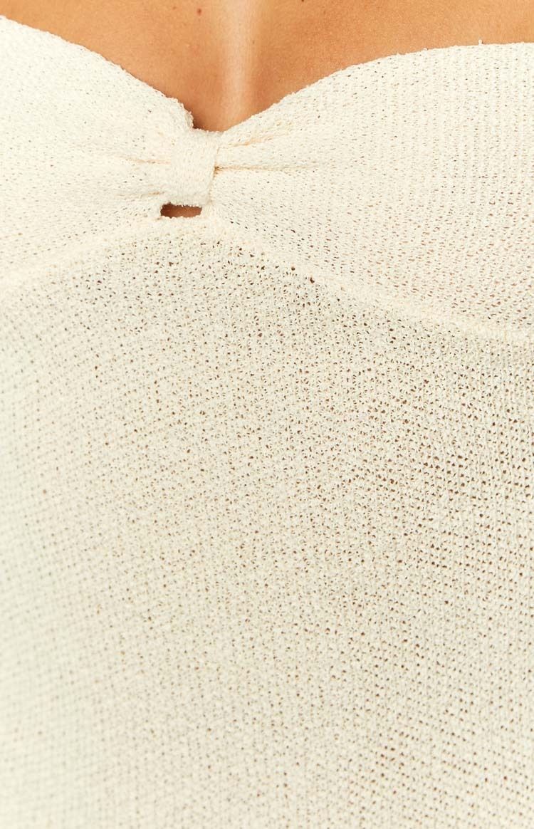 Skye Cream Knit Midi Dress-Vavasi.All Rights Reserved.