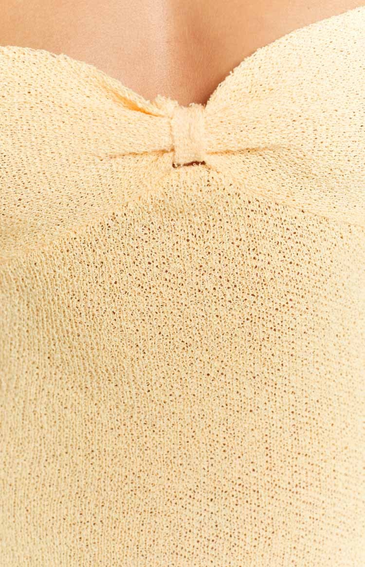 Skye Lemon Knit Midi Dress-Vavasi.All Rights Reserved.