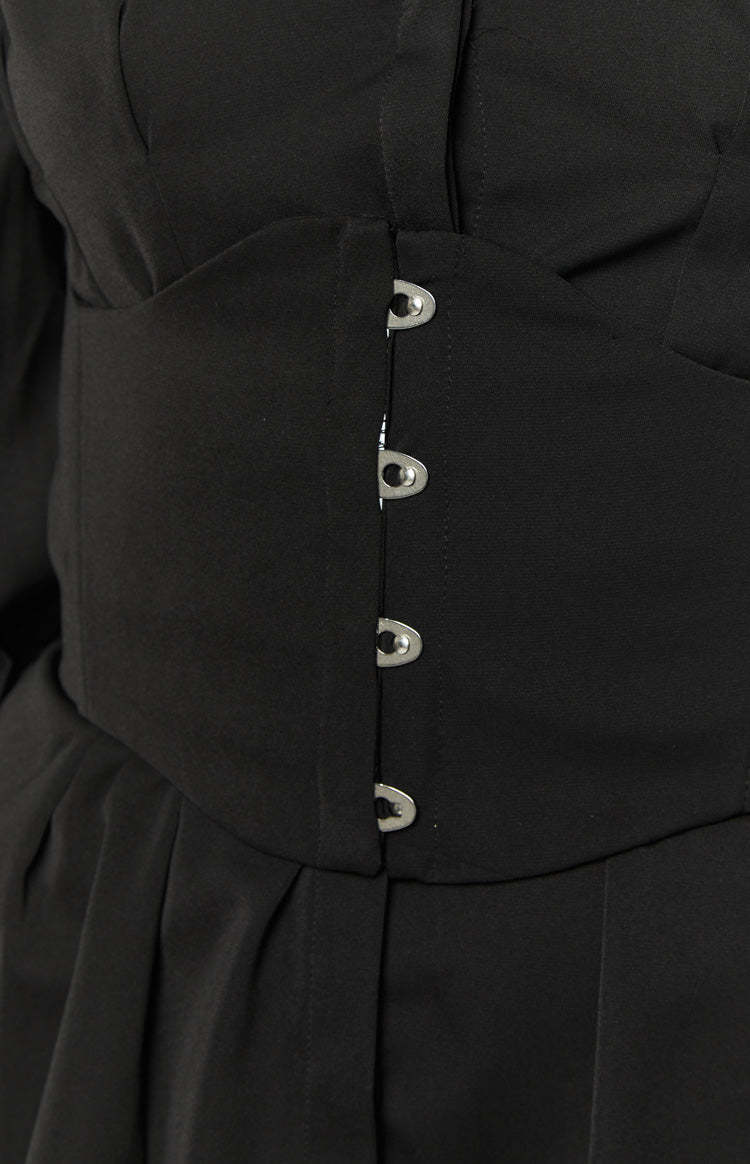 Social Black Mini Shirt Dress-Vavasi.All Rights Reserved.