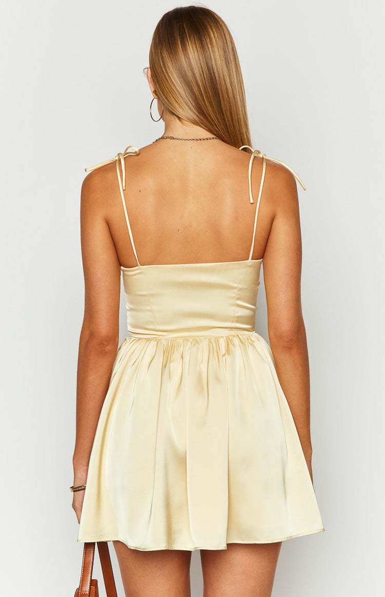 Sommer Yellow Mini Dress-Vavasi.All Rights Reserved.