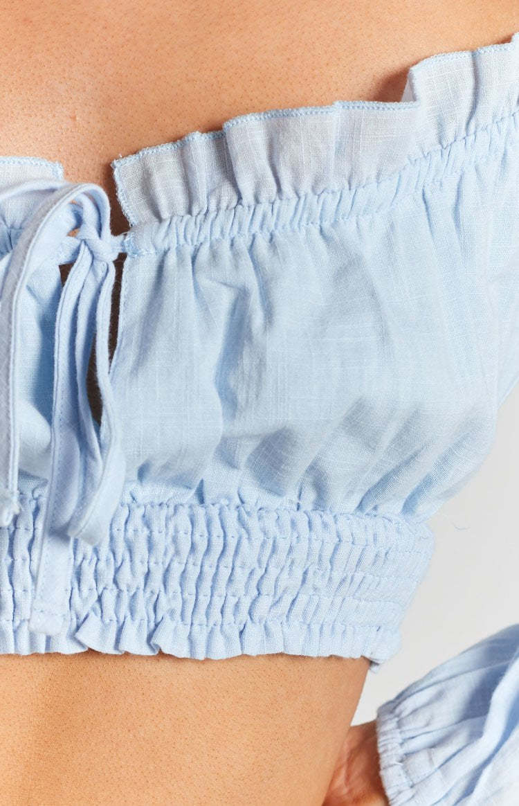 Sophia Crop Top Blue-Vavasi.All Rights Reserved.
