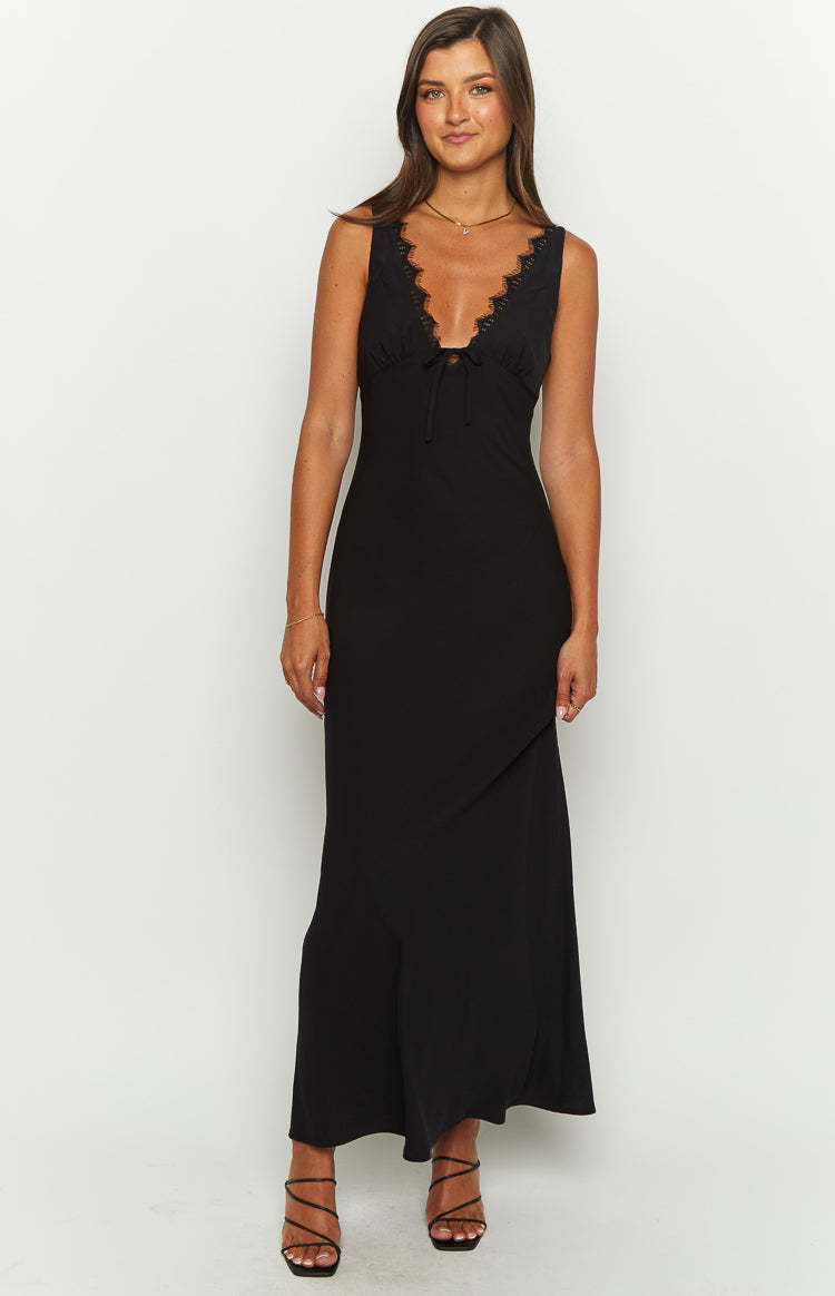 Stacy Black Maxi Dress-Vavasi.All Rights Reserved.