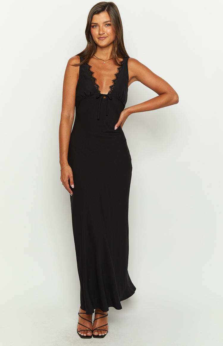 Stacy Black Maxi Dress-Vavasi.All Rights Reserved.
