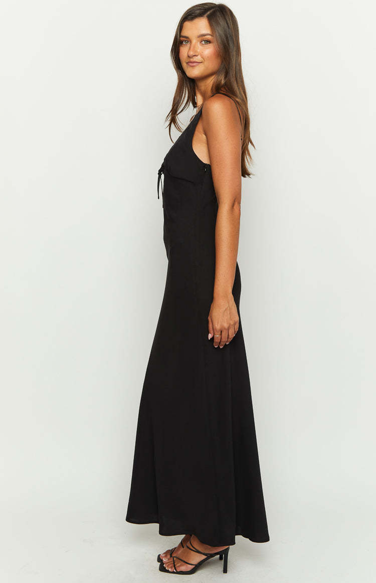 Stacy Black Maxi Dress-Vavasi.All Rights Reserved.