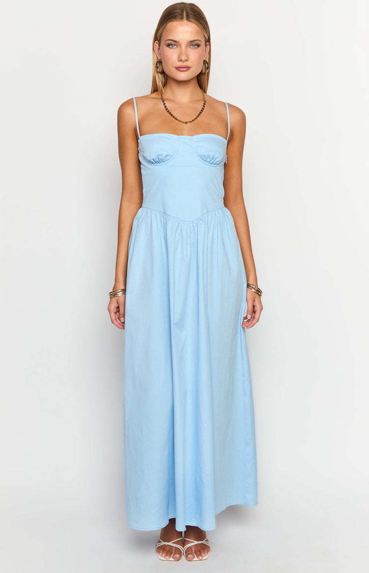 Stay Close Blue Maxi Dress-Vavasi.All Rights Reserved.