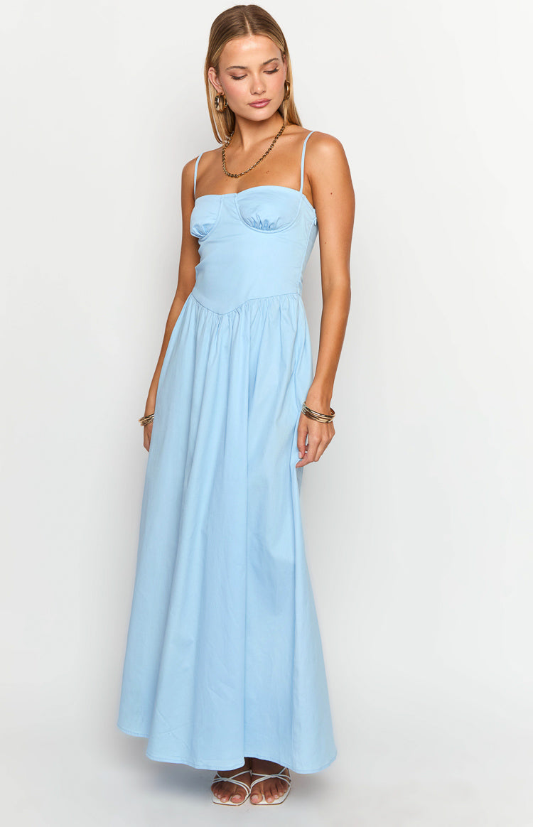 Stay Close Blue Maxi Dress-Vavasi.All Rights Reserved.