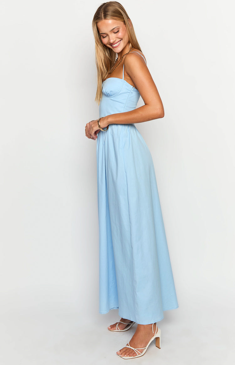 Stay Close Blue Maxi Dress-Vavasi.All Rights Reserved.