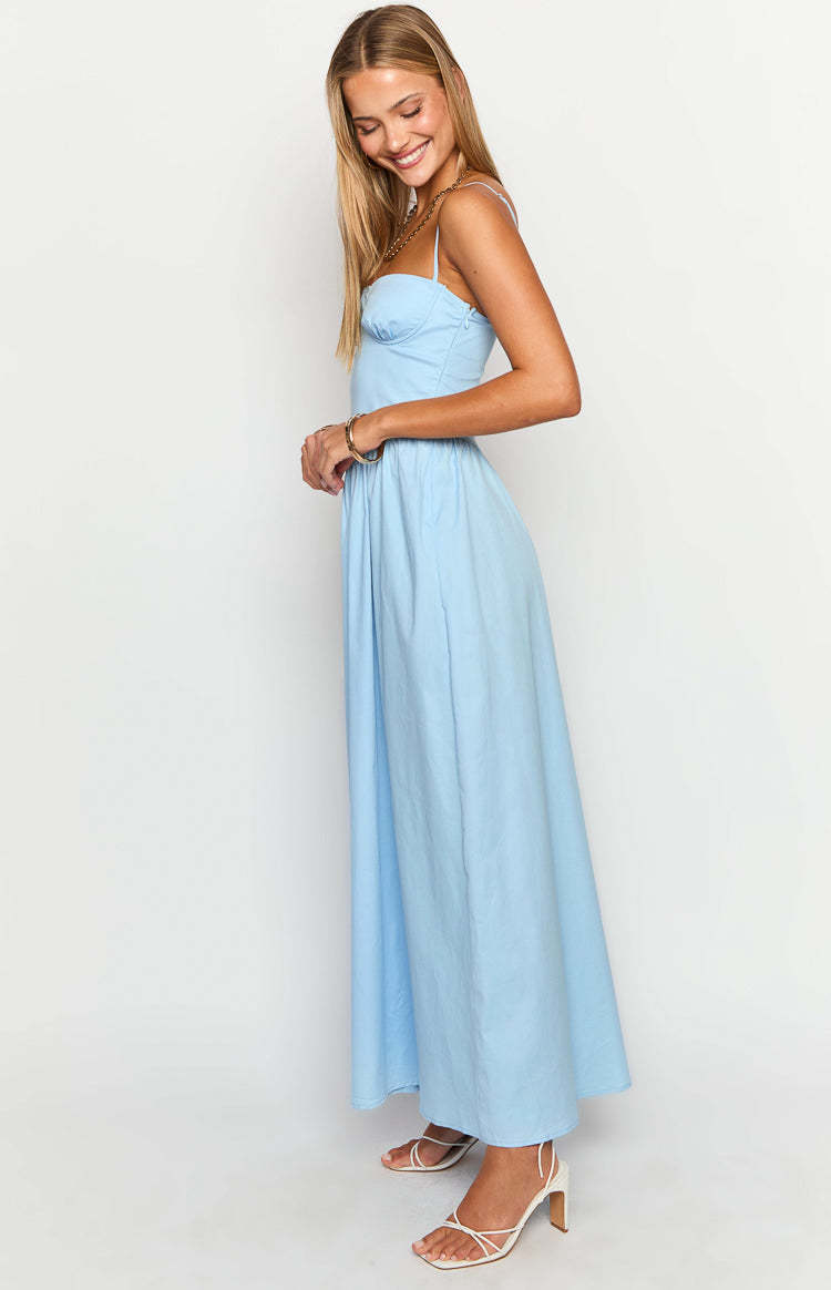 Stay Close Blue Maxi Dress-Vavasi.All Rights Reserved.