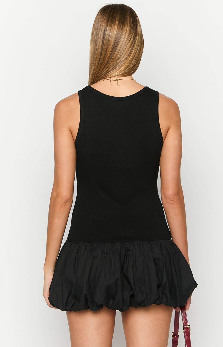 Stiles Black Bubble Mini Dress-Vavasi.All Rights Reserved.